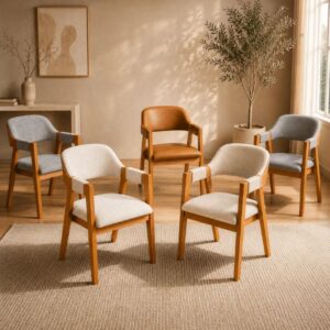 Cadeira Estofada Luxo para Mesa de Jantar