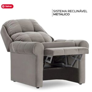 Poltrona Reclinável do Papai Herval Slim Veludo