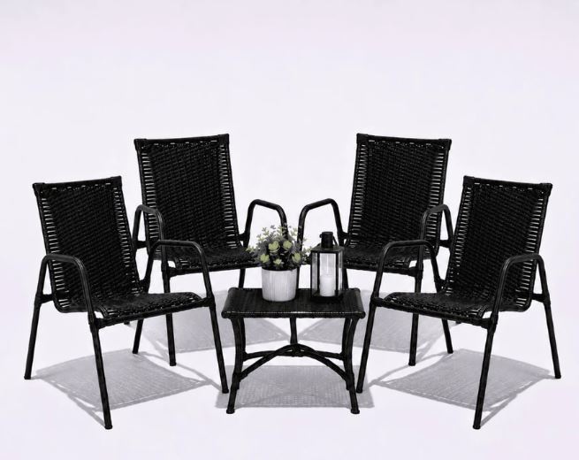 Conjunto 4 Cadeiras com Mesa de Centro