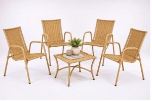 Conjunto 4 Cadeiras com Mesa de Centro