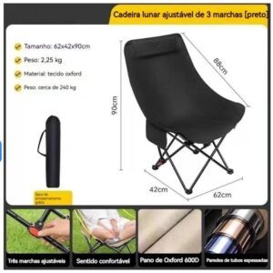 Cadeira Lunar Grande Dobrável 150kg
